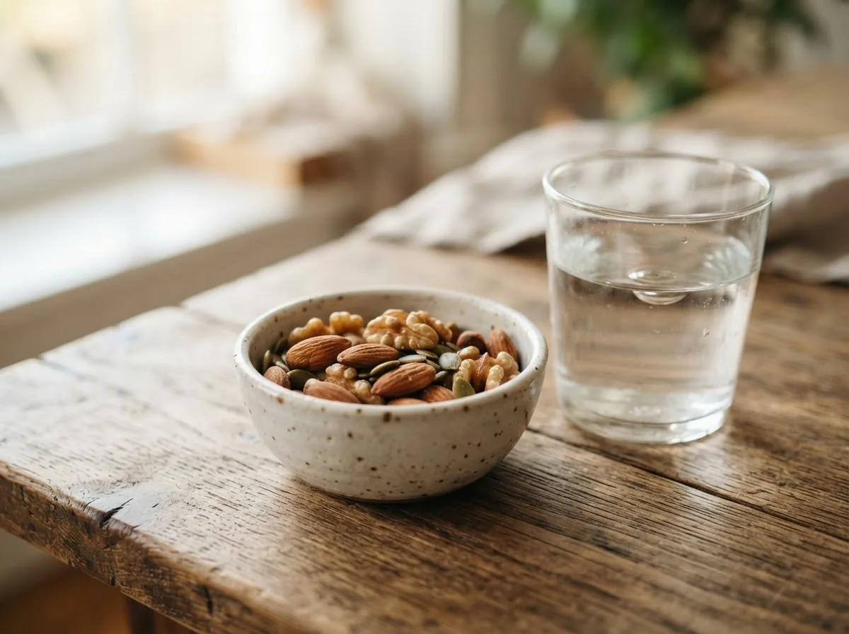 B vitamin complex ingredients including grain, nuts and leafy greens
